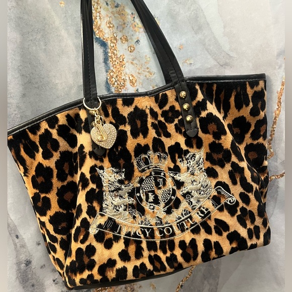 Juicy Couture Pammy Leopard Velour Bag - Picture 7 of 13